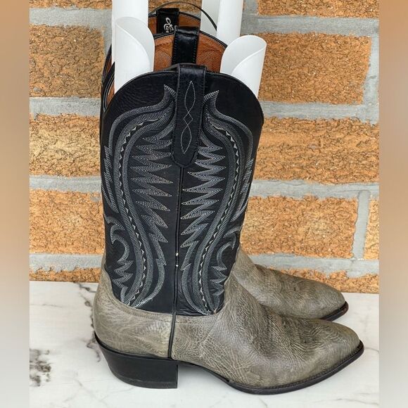 LARRY MAHAN USA Leather Boots 8 - Picture 1 of 12